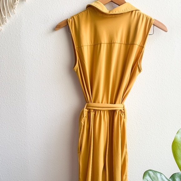 New York and Company Button Down Romper Yellow SzS - Picture 4 of 4